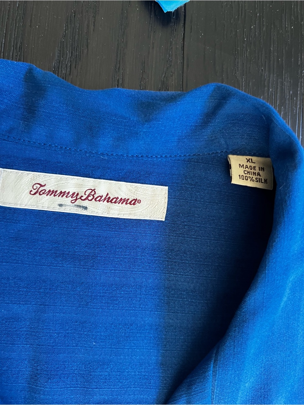 EUC Tommy Bahama Royal Blue Short-Sleeve Button-Down Camp Shirt - Picture 2 of 5